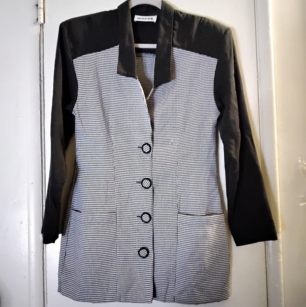 Vintage 90’s Houndstooth Ska Mod Rude Boy Style Blazer Size S